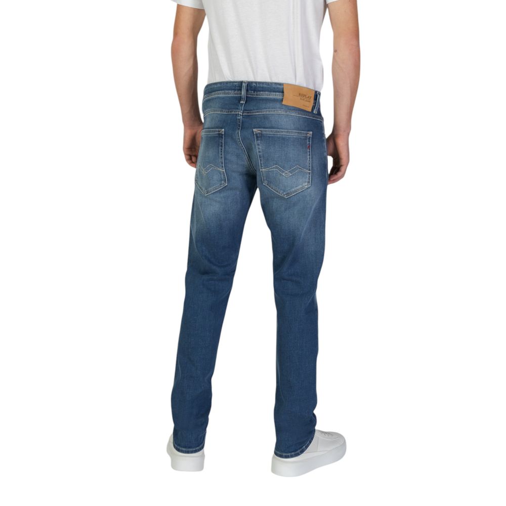 Blue Cotton Relaxed Fit Jean