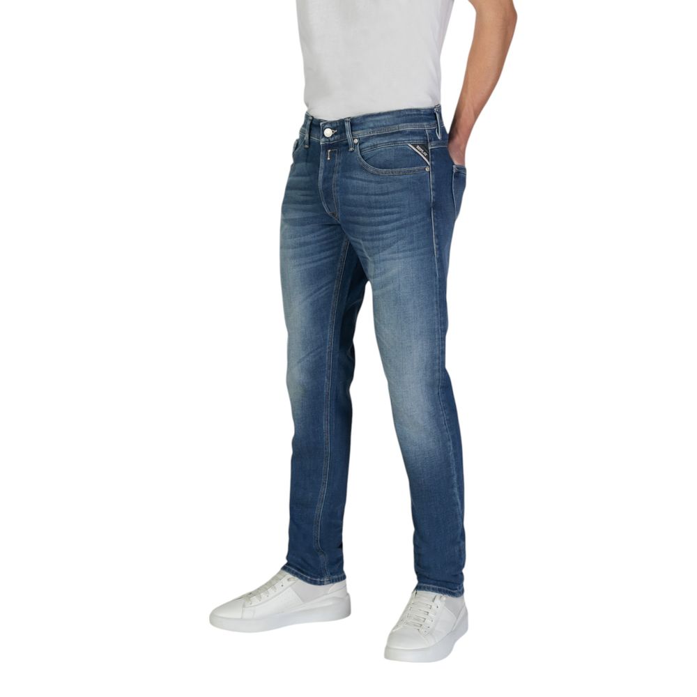 Blue Cotton Relaxed Fit Jean