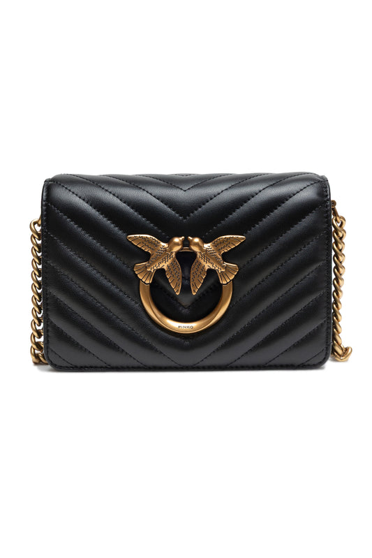 Black Love Click Mini Sheep nappa Chevron