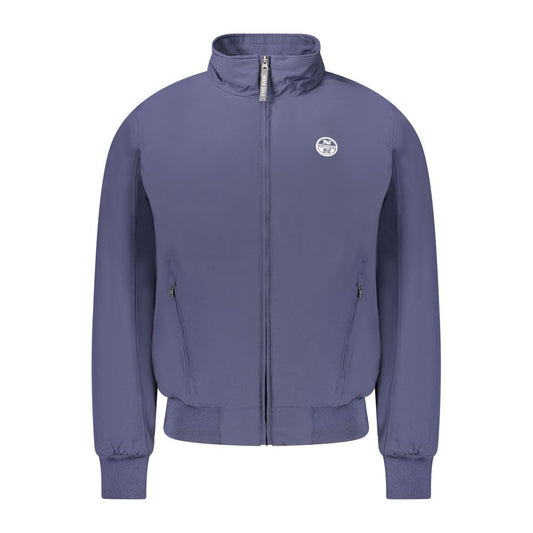 Blue Polyester Jackets & Coat