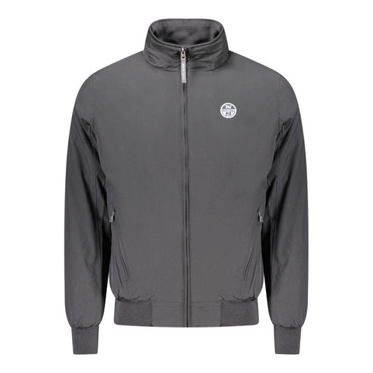 Black Polyester Jackets & Coat