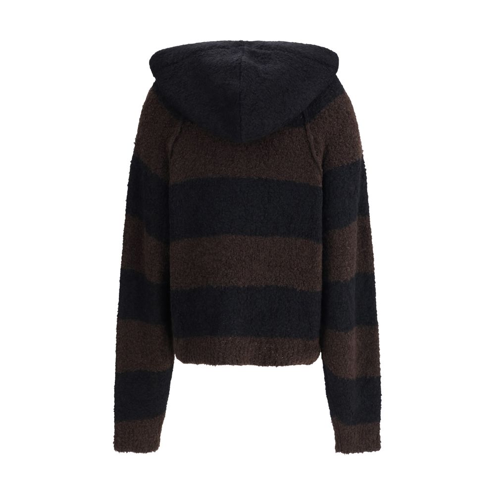 LOOSE FIT CROPPED HOODED JUMPER