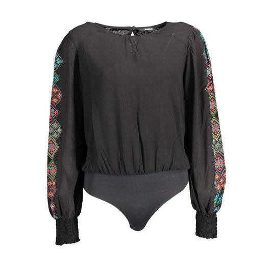 Black Elastane Bodysuit