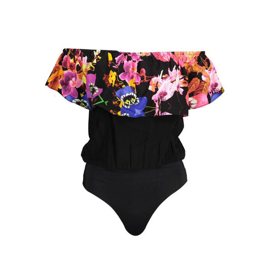 Black Elastane Bodysuit