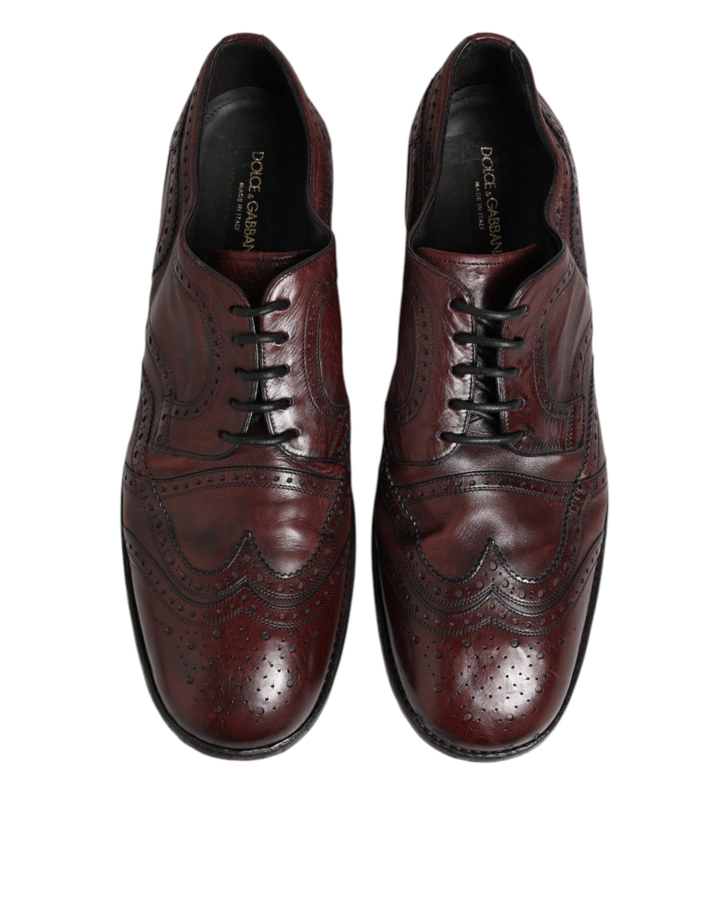 Bordeaux Leather Lace Up Dress Derby Shoes
