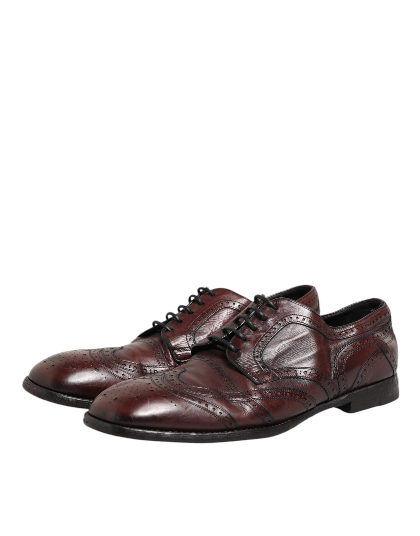 Bordeaux Leather Lace Up Dress Derby Shoes