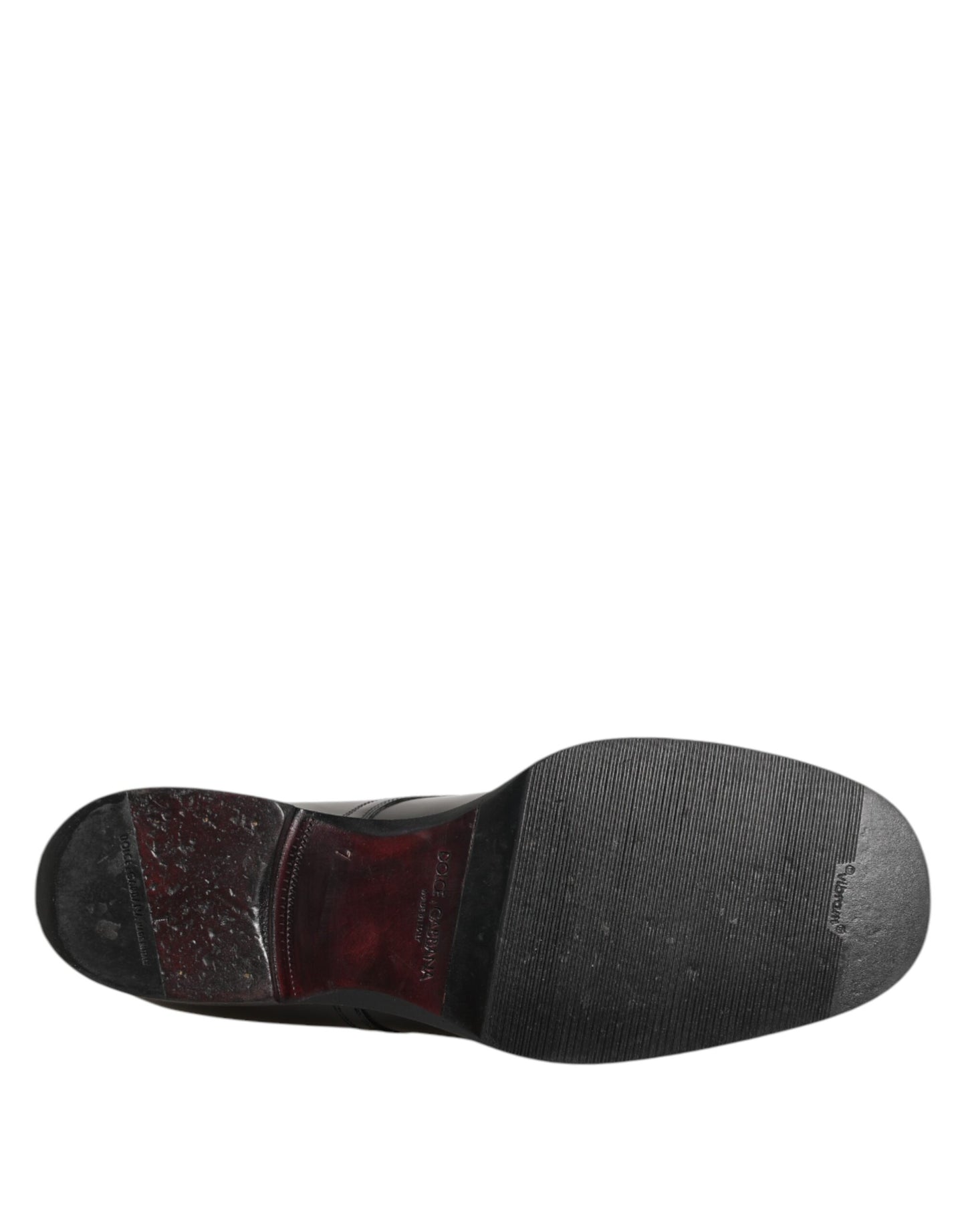 Black Leather Dress Lace Up Logo Plaque Shoes