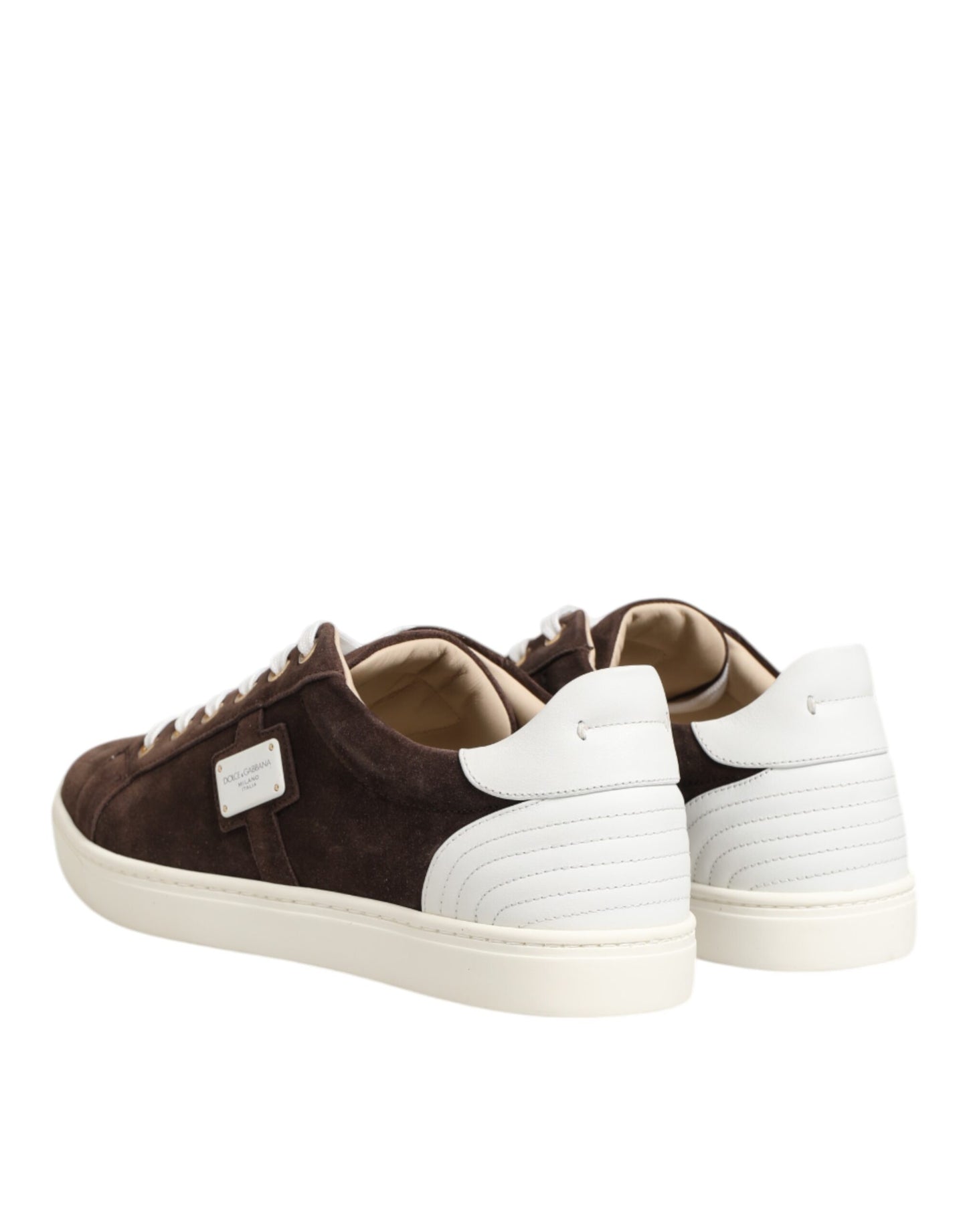 Brown Suede Leather Low Top Men Sneakers Shoes