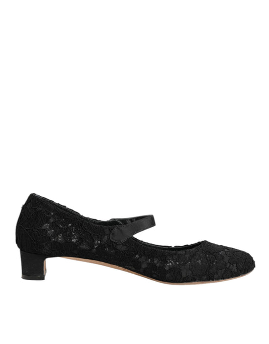 Black Vally Taormina Floral Lace Pumps Shoes