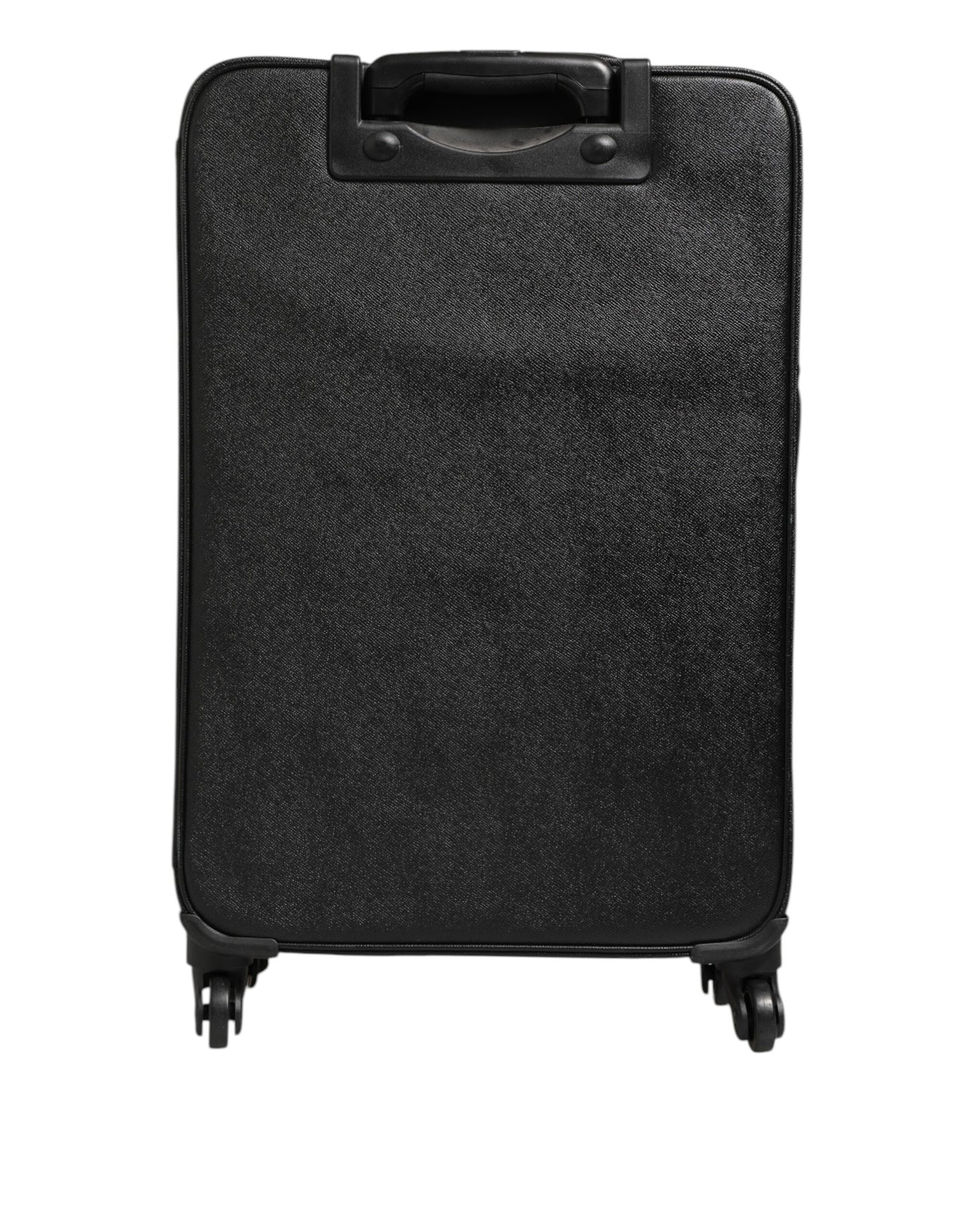 Gray Leather Logo Plaque Trolley Travel Wheel Men Suitcase Bag