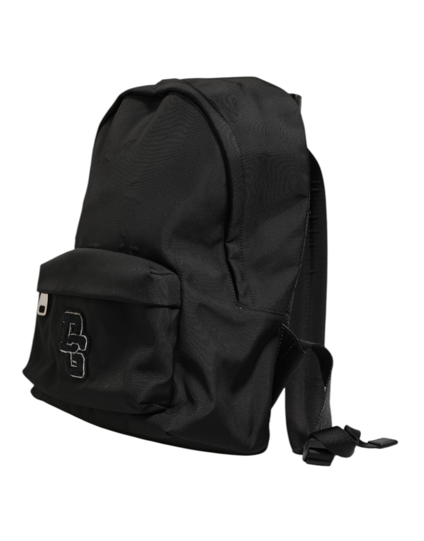 Black Nylon DG Patch School Travel Backpack Borse Bag