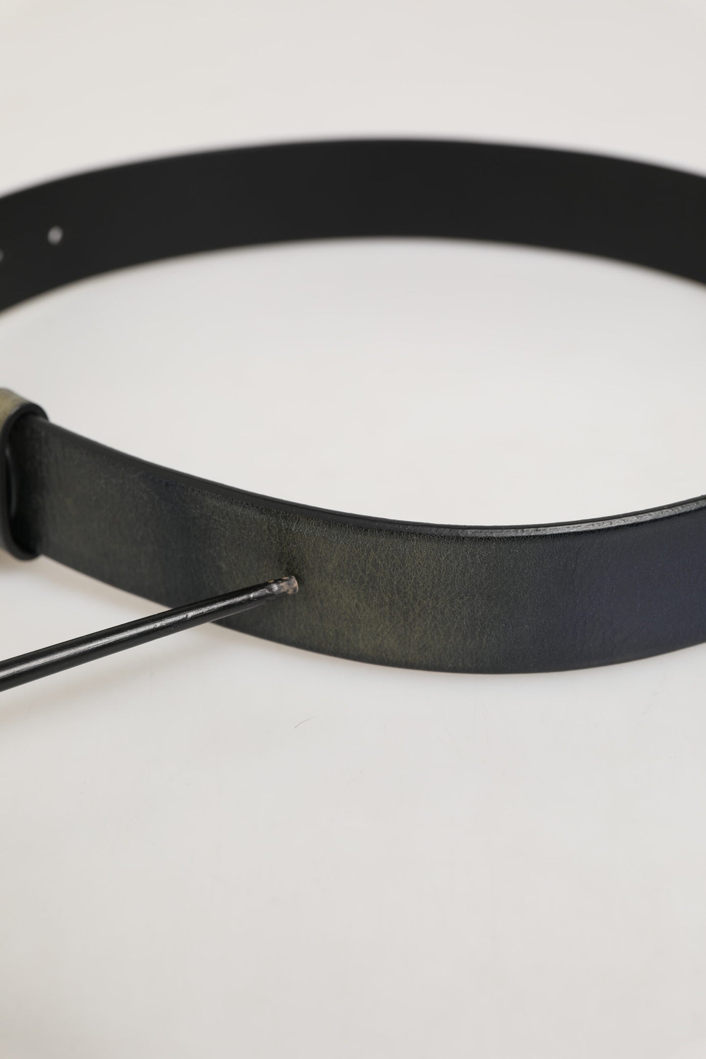 Black Classic Silver Metal DG Logo Buckle Belt