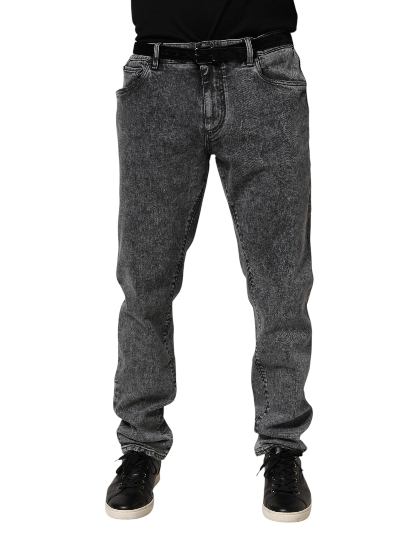 Gray Cotton Slim Fit Denim Trouser Jeans