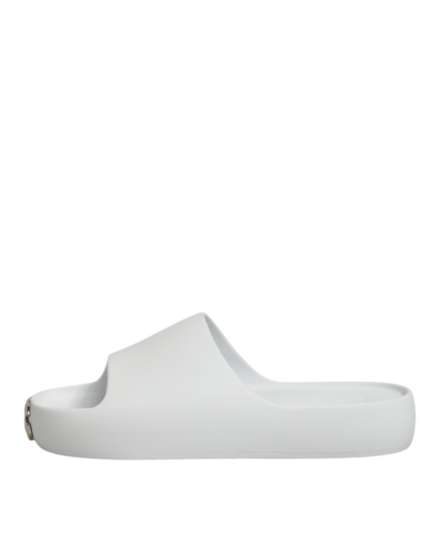 White Logo Slides Sandals Men Beachwear Shoes