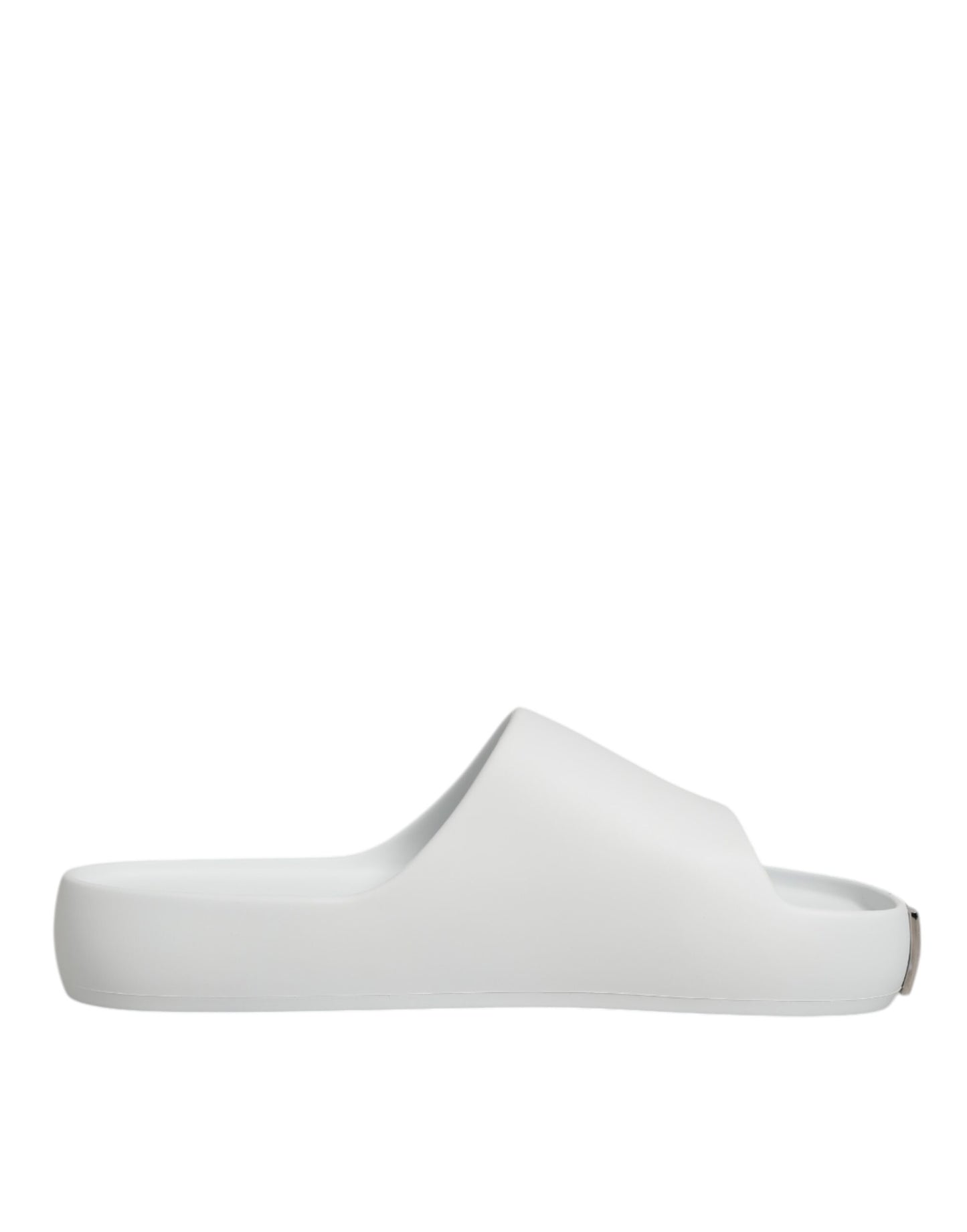 White Logo Slides Sandals Men Beachwear Shoes