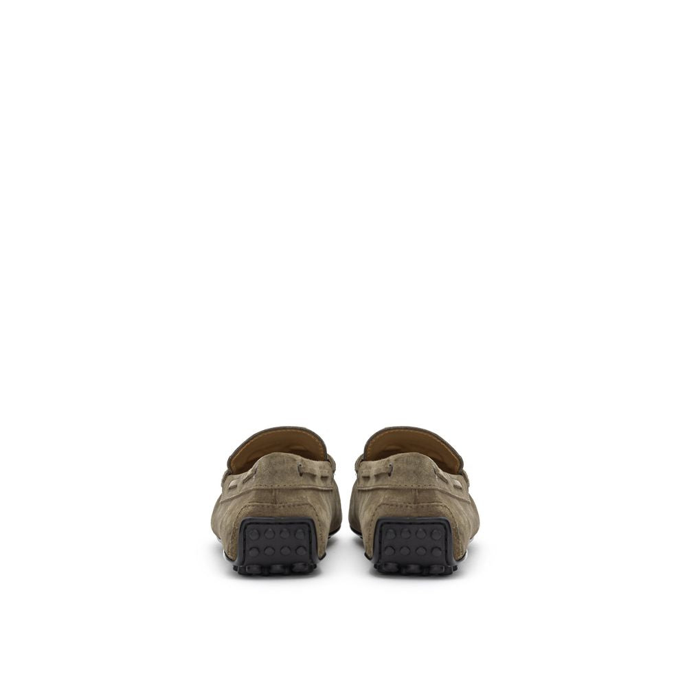 Beige Suede Leather Moccassin