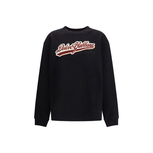 Black Cotton Sweatshirt