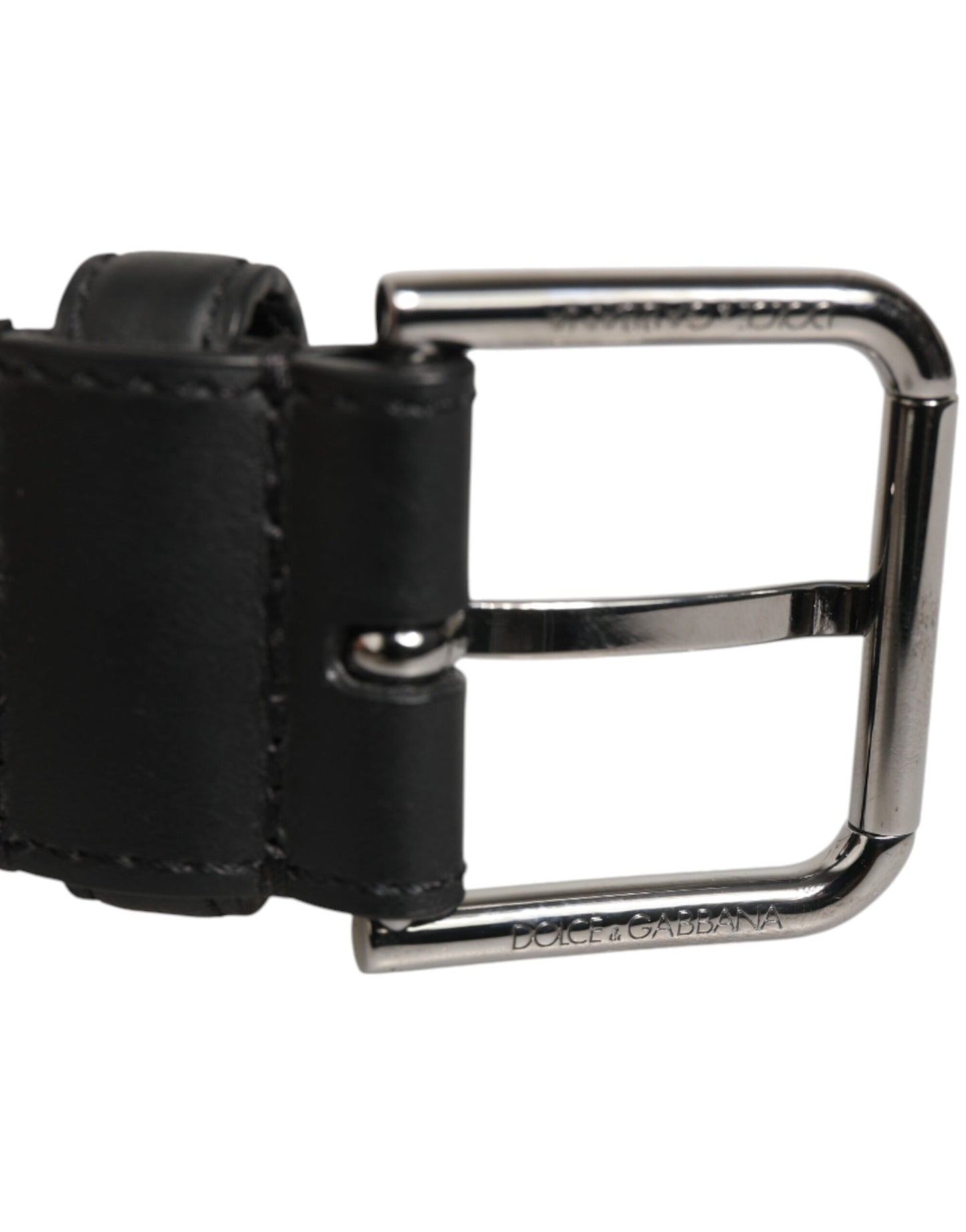 Green Black Classic Metal Logo Buckle Belt