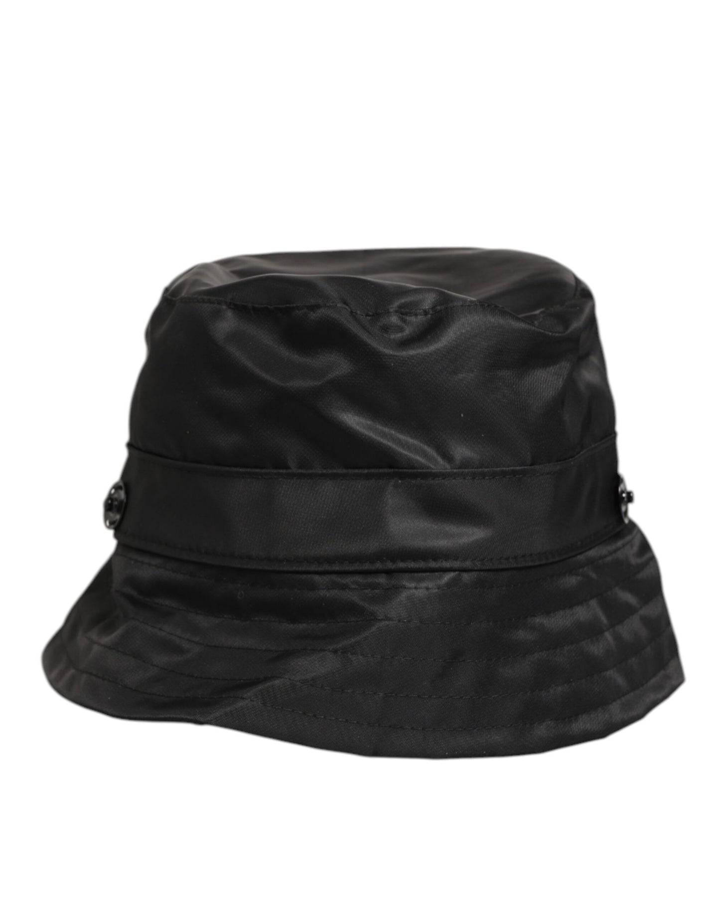 Black PVC Wide Brim Men Bucket Capello Hat