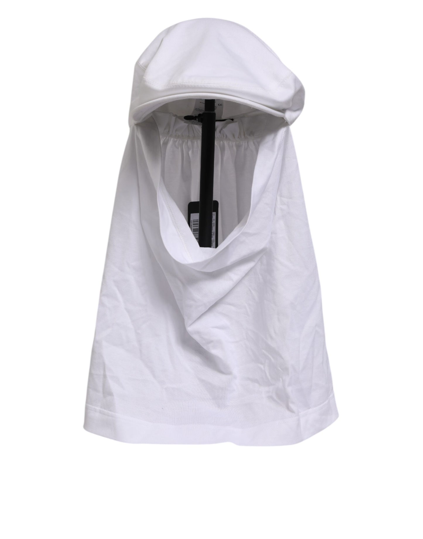 White Cotton DG Logo Plaque Baseball Balaclava Hat