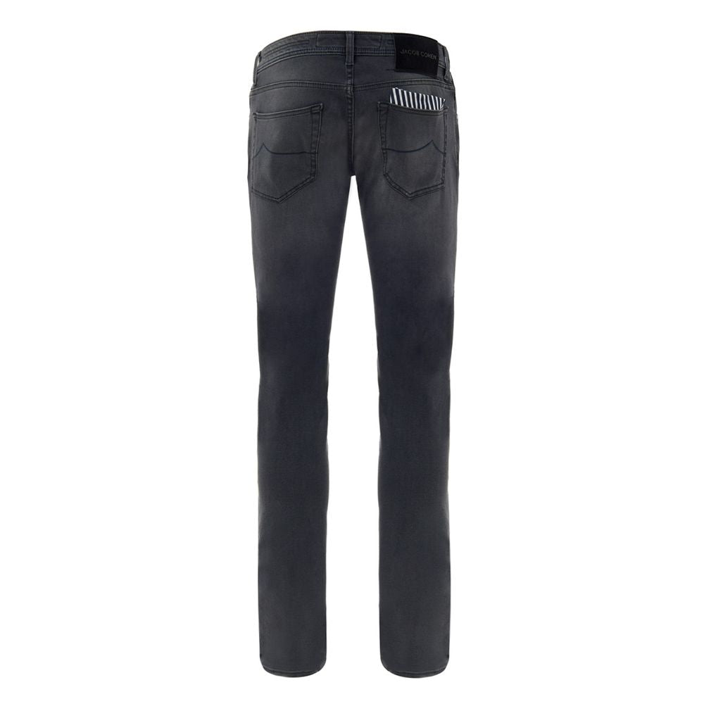 Black Cotton Skinny Jeans