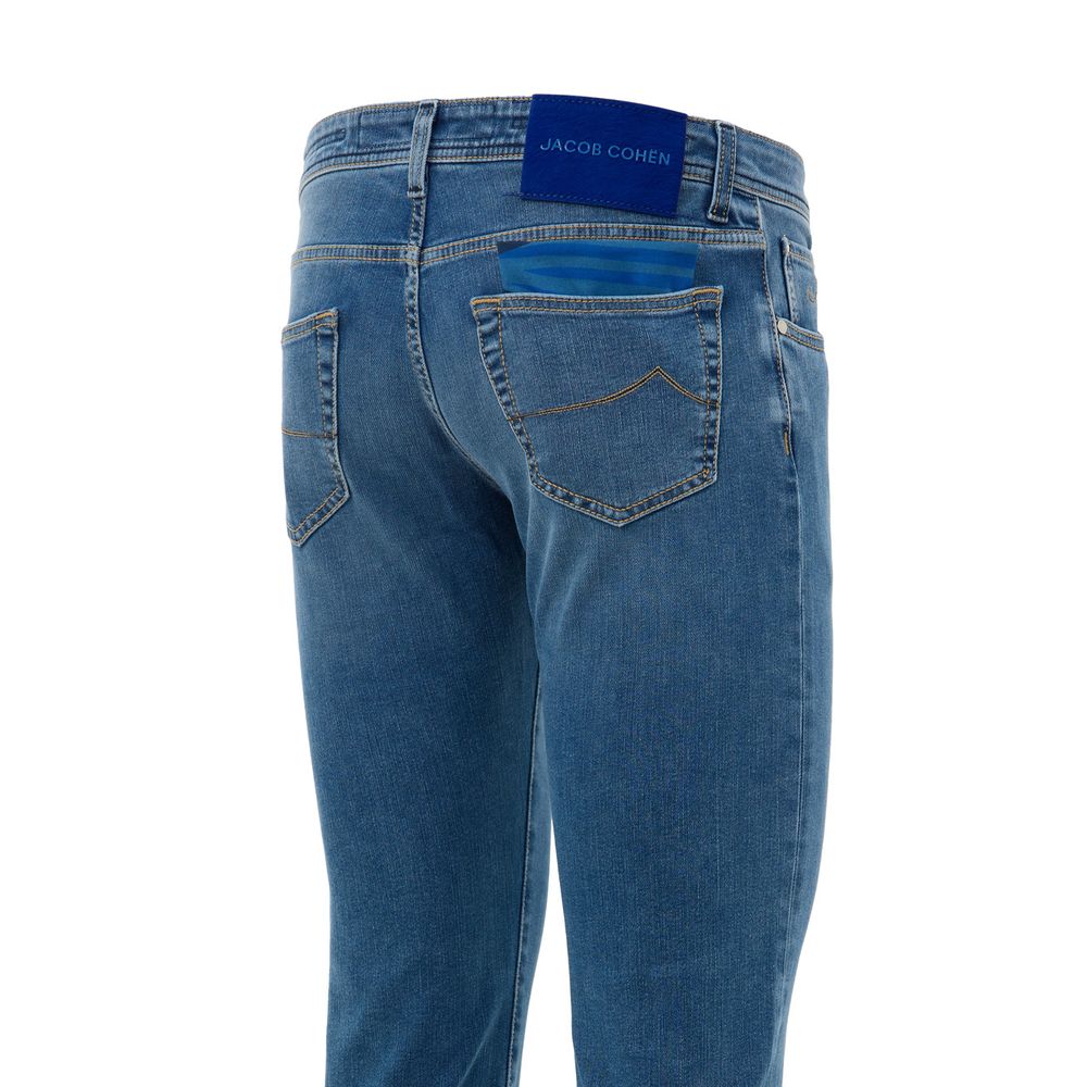 Blue Cotton Skinny Jeans