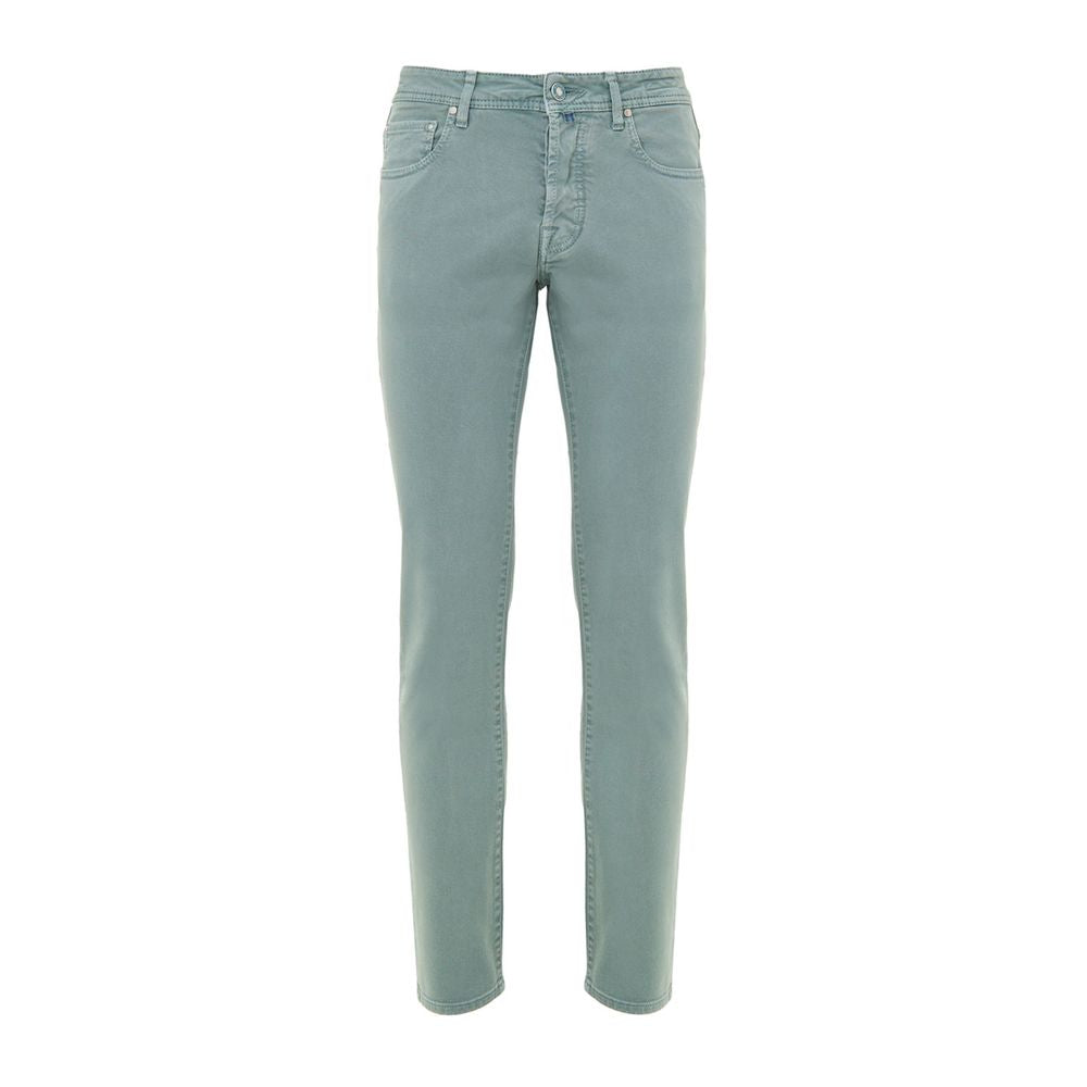 Green Cotton Skinny Jeans