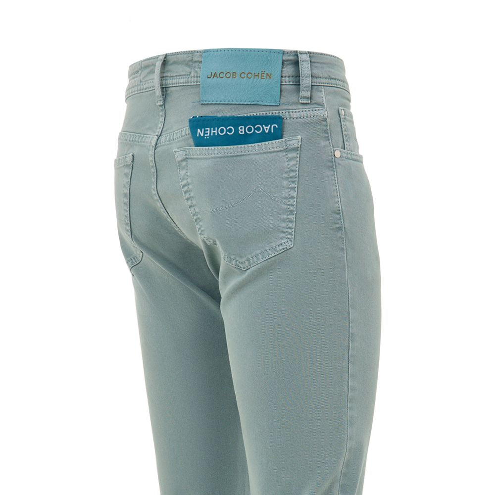 Green Cotton Skinny Jeans