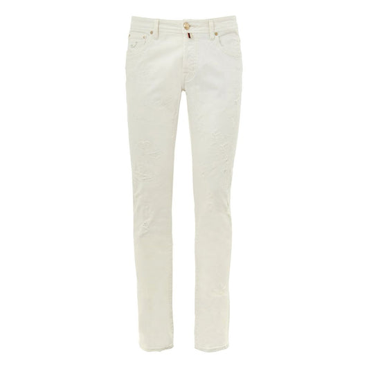 White Cotton Skinny Jeans