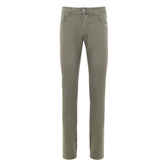 Gray Cotton Skinny Pants