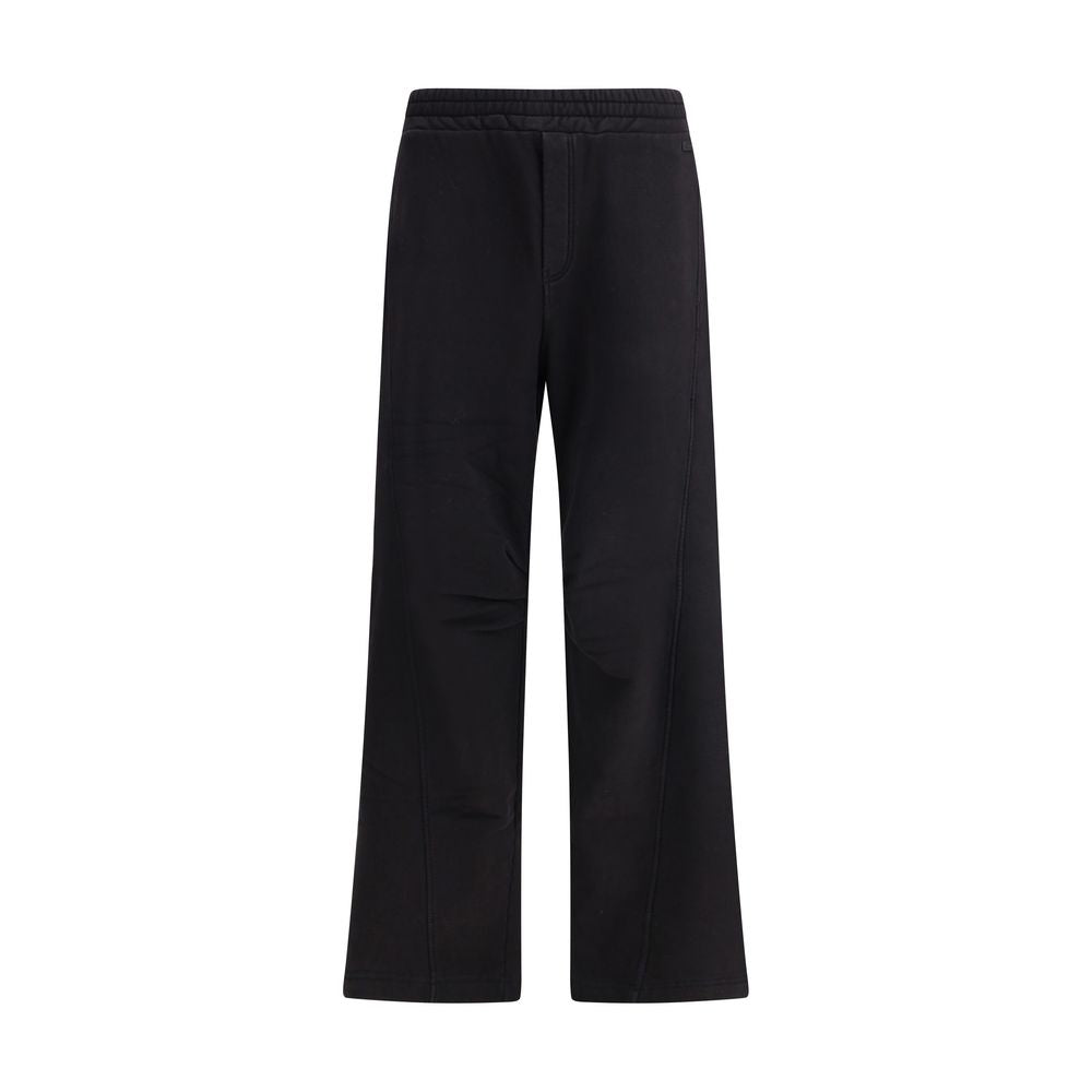 Black Cotton Casual Pants