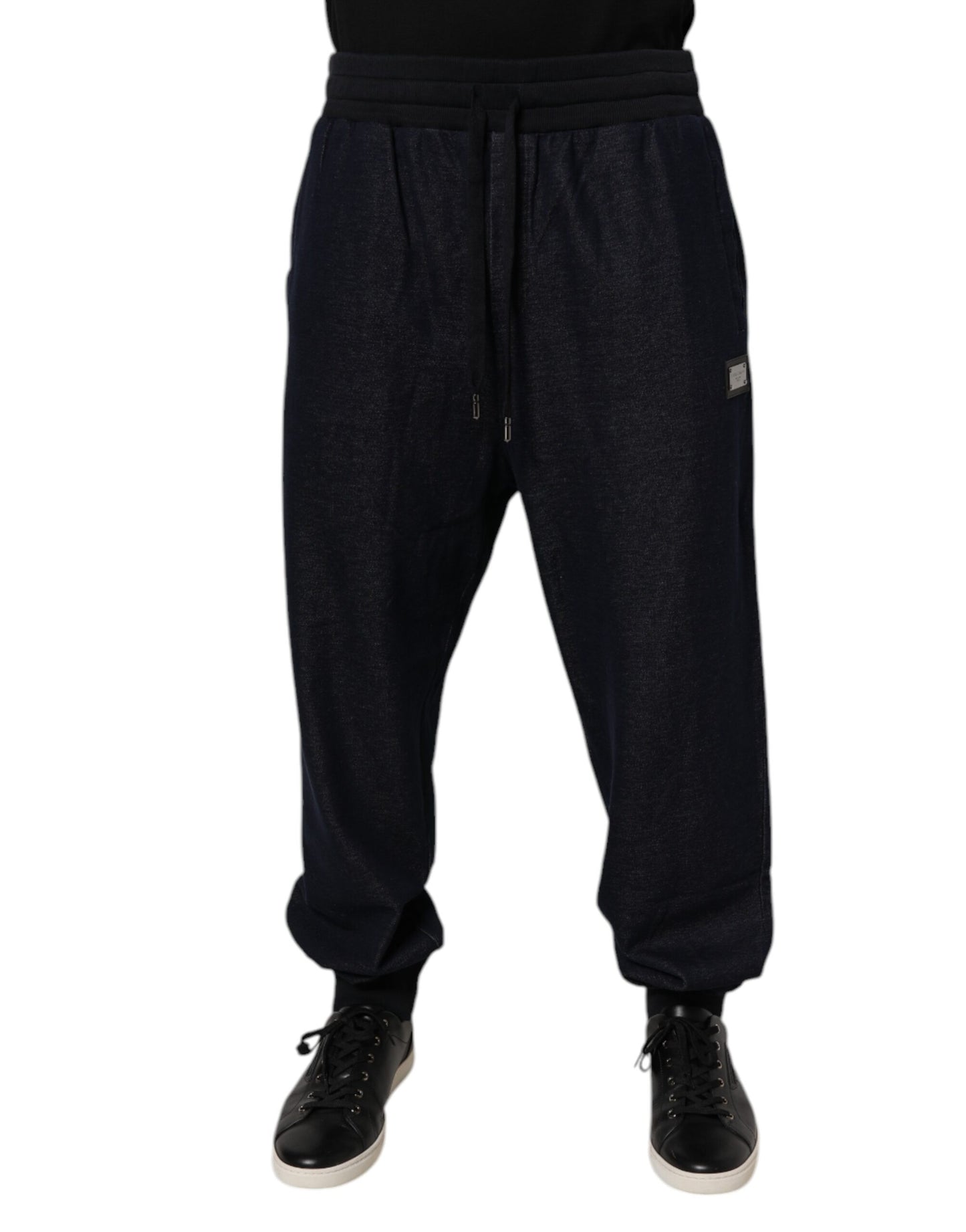 Black Cotton Blend Men Jogger Trouser Pants