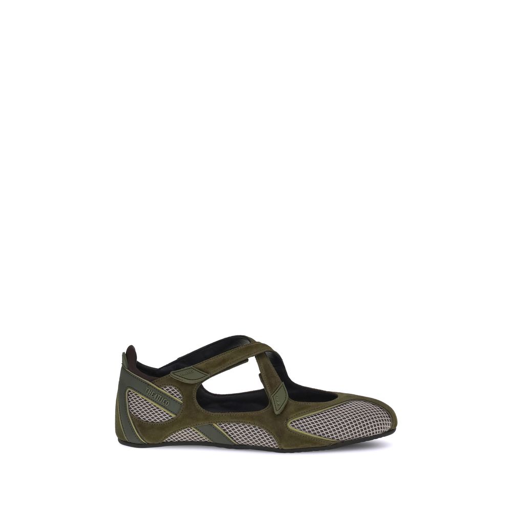 Green Polyethylene Ballet Flats