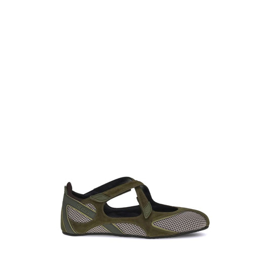 Green Polyethylene Ballet Flats