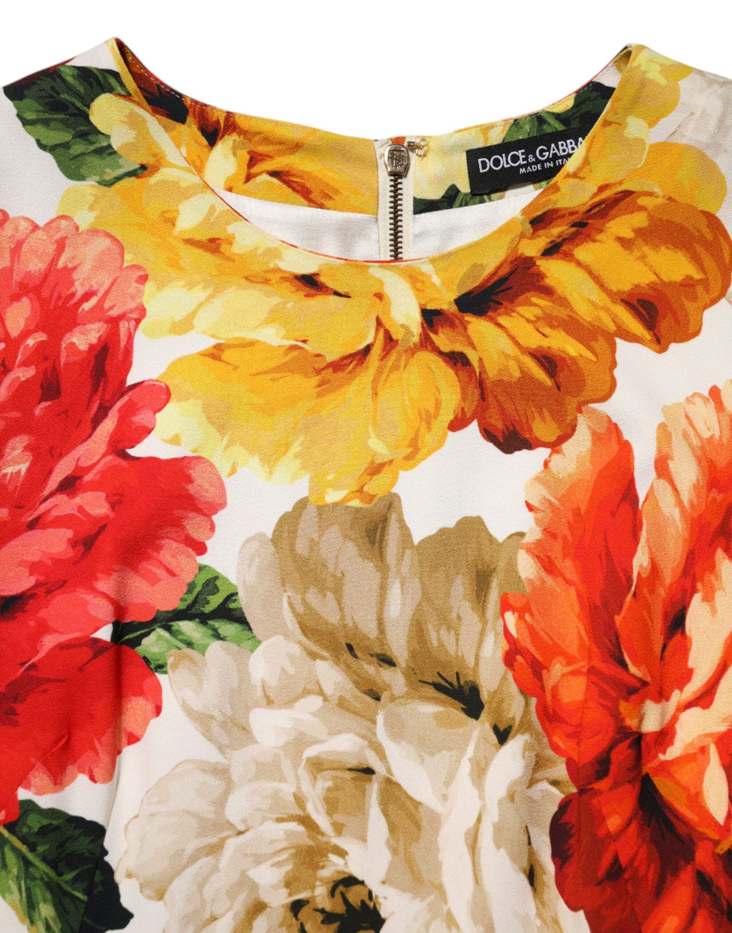 Multicolor Floral Print Viscose Sheath Dress