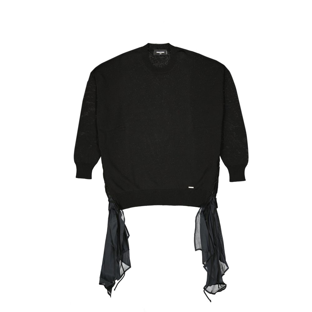 Black Cotton Sweatshirt