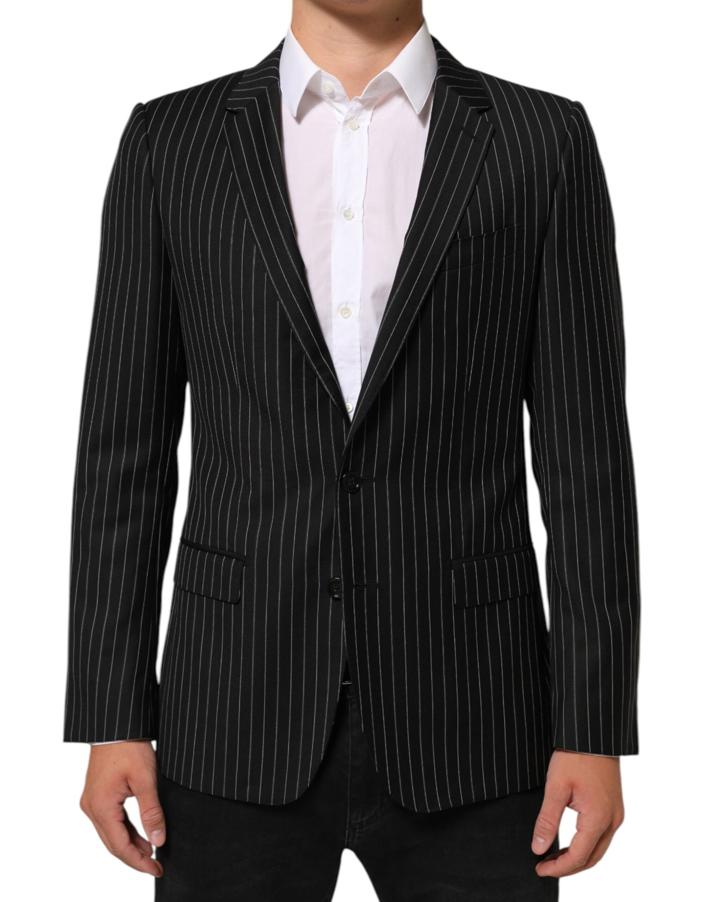Black Stripes MARTINI 1 Button Suit Blazer
