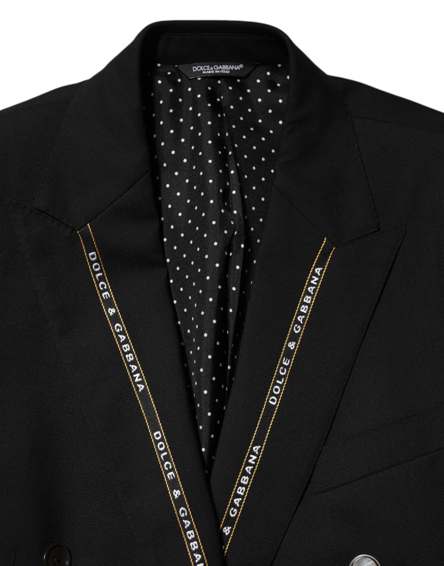 Black SICILIA Double Breasted Jacket Blazer