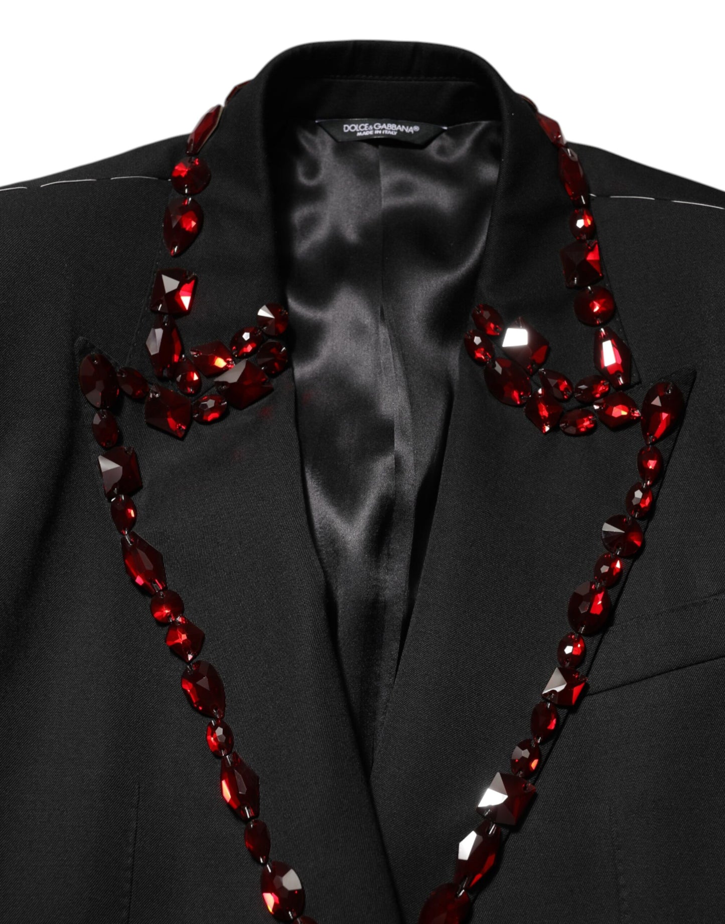 Black SICILIA Crystal Embellished Men Blazer