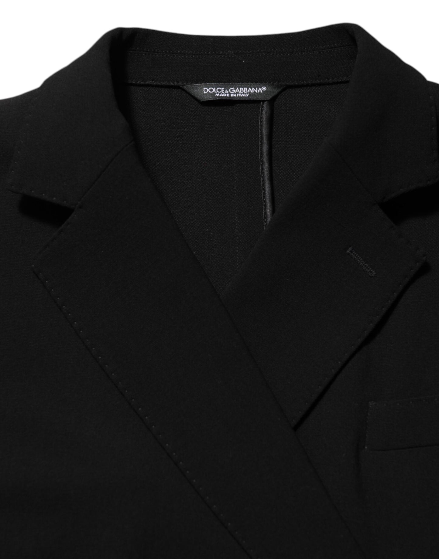 Black Wool Double Breasted Men Jacket Blazer
