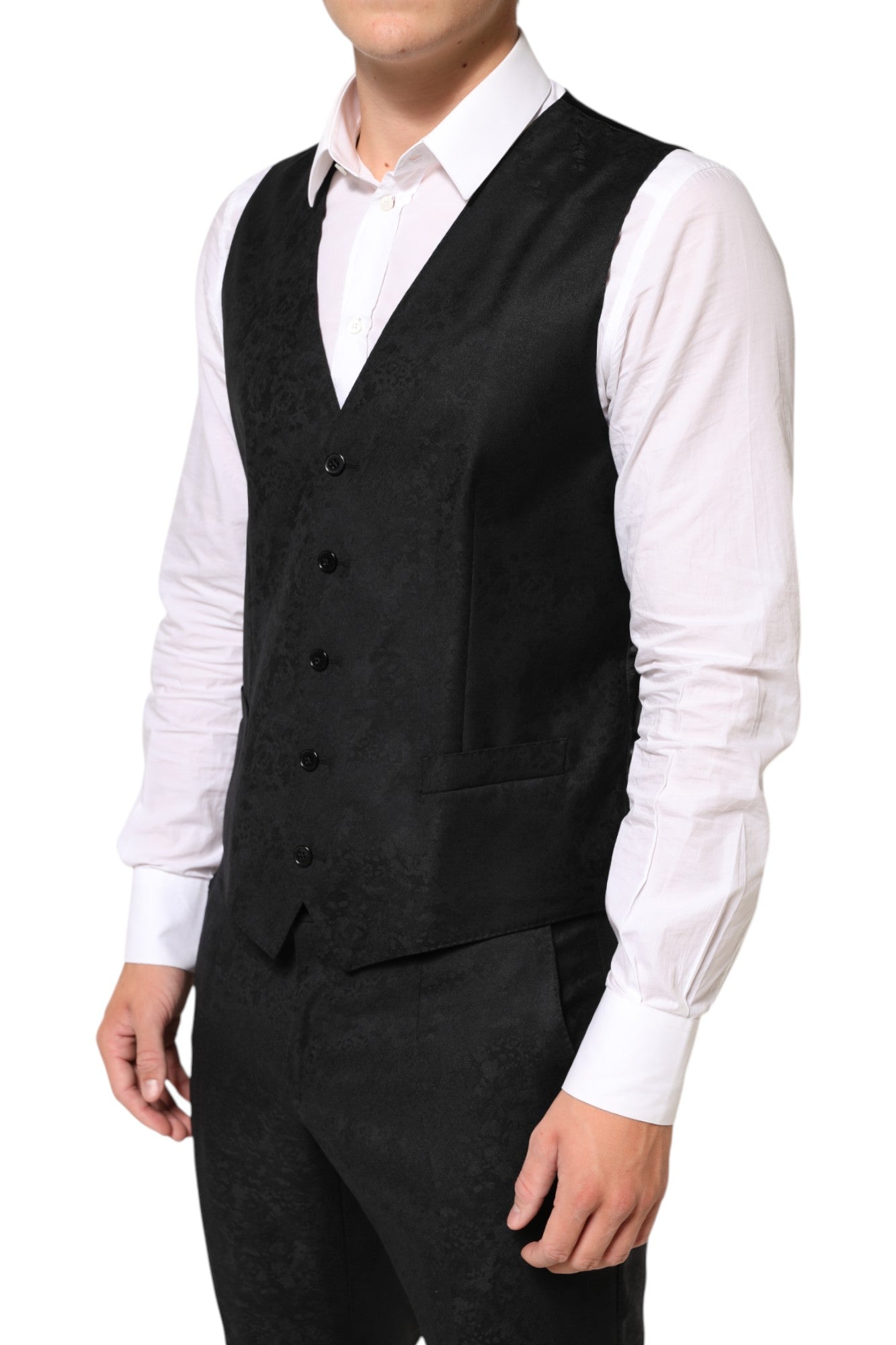 Black MARTINI 2 Buttons Suit 3 Piece Suit