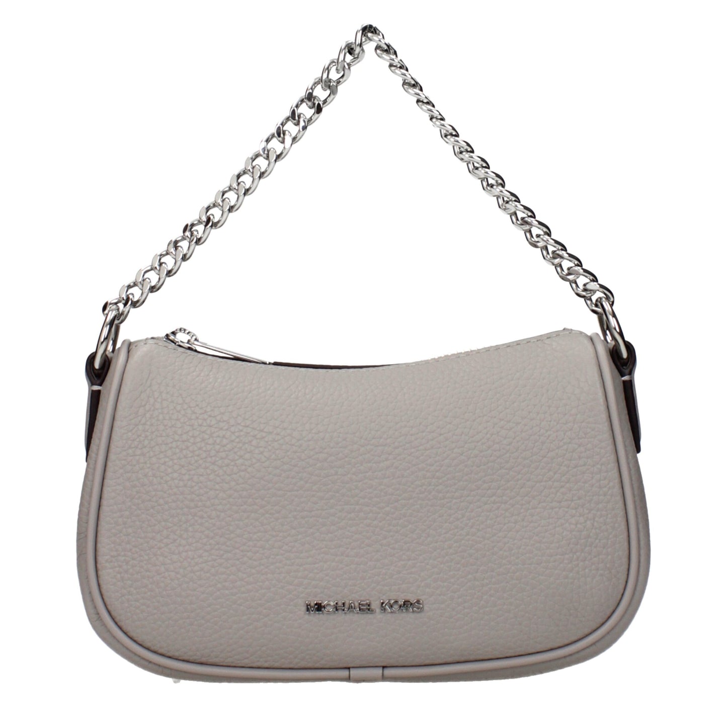 Gray Leather Handbag