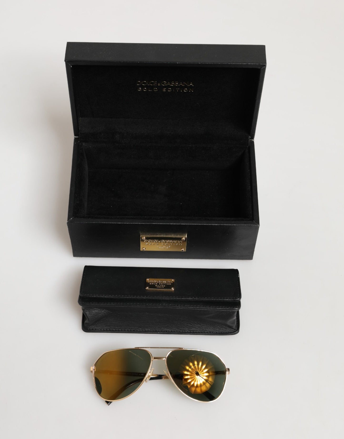 Gold Edition Aviator Shades Eyewear Sunglasses