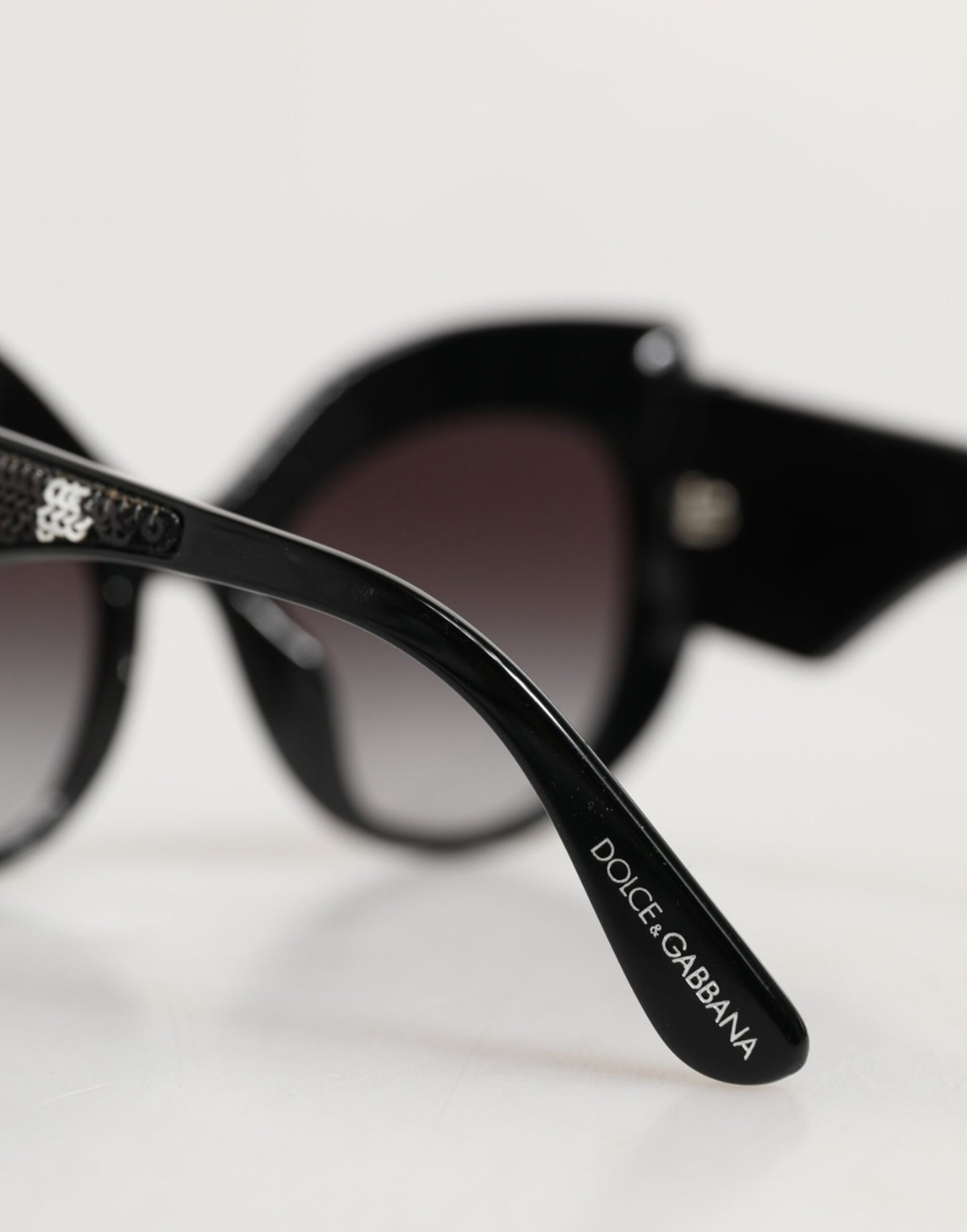Black Silver Sequin Butterfly Polarized Sunglasses