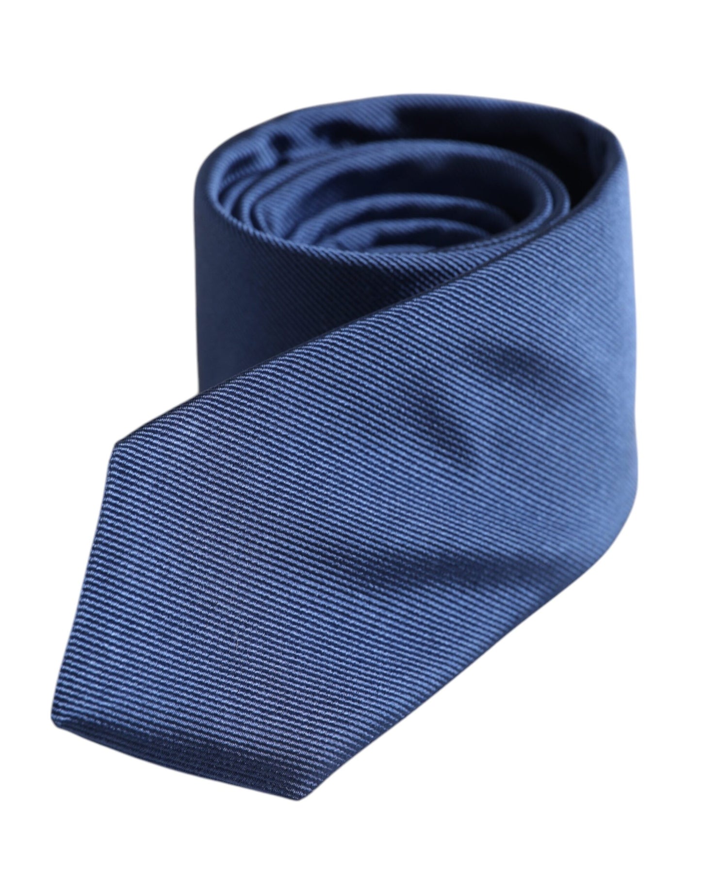 Men Blue Solid Silk Adjustable Necktie Accessory Tie