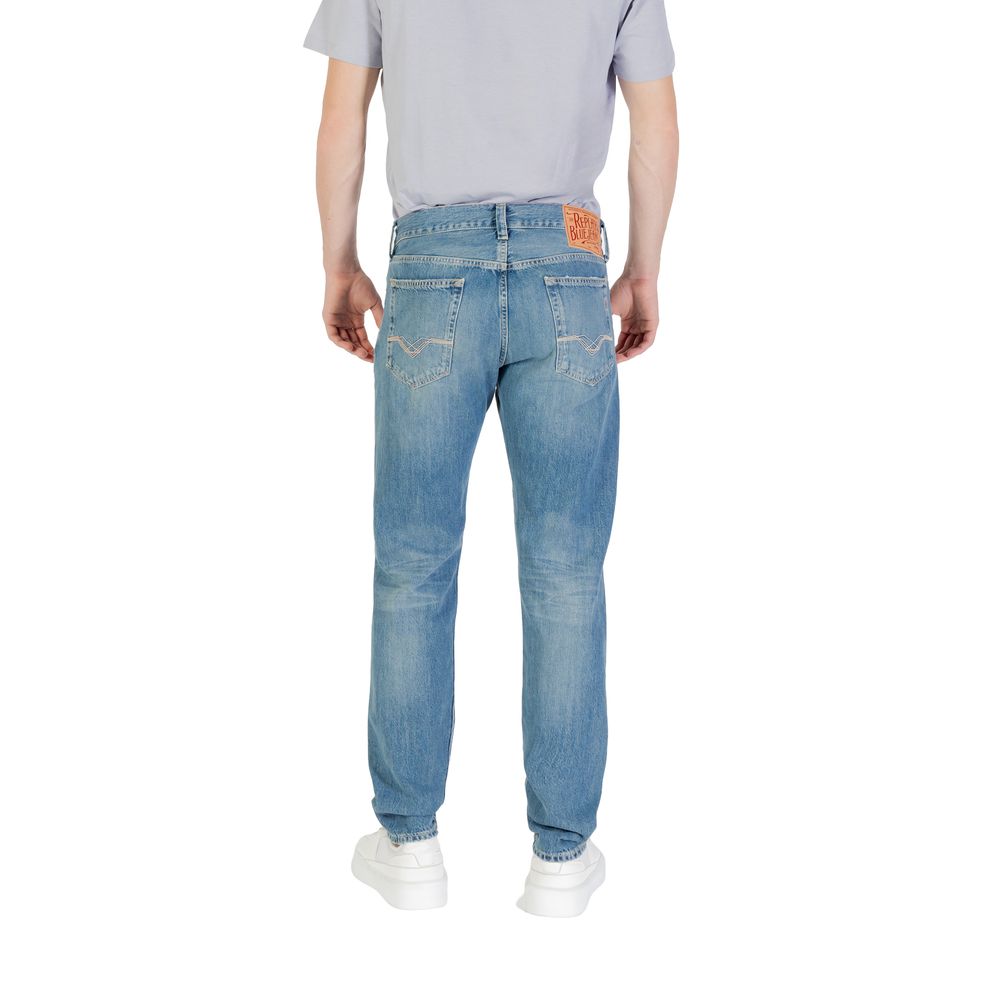 Blue Cotton Skinny Jeans