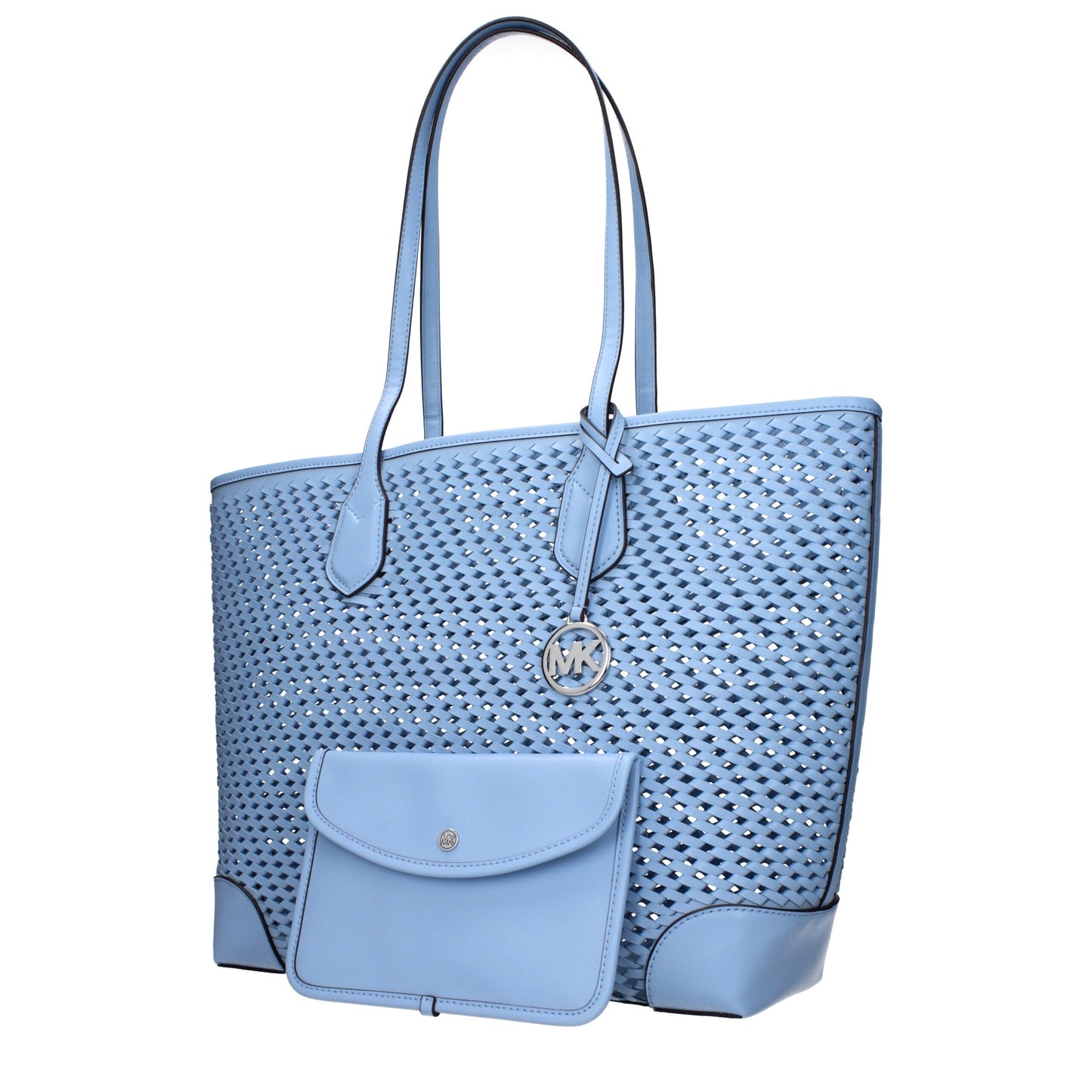 Light Blue Leather Shoulder Bag