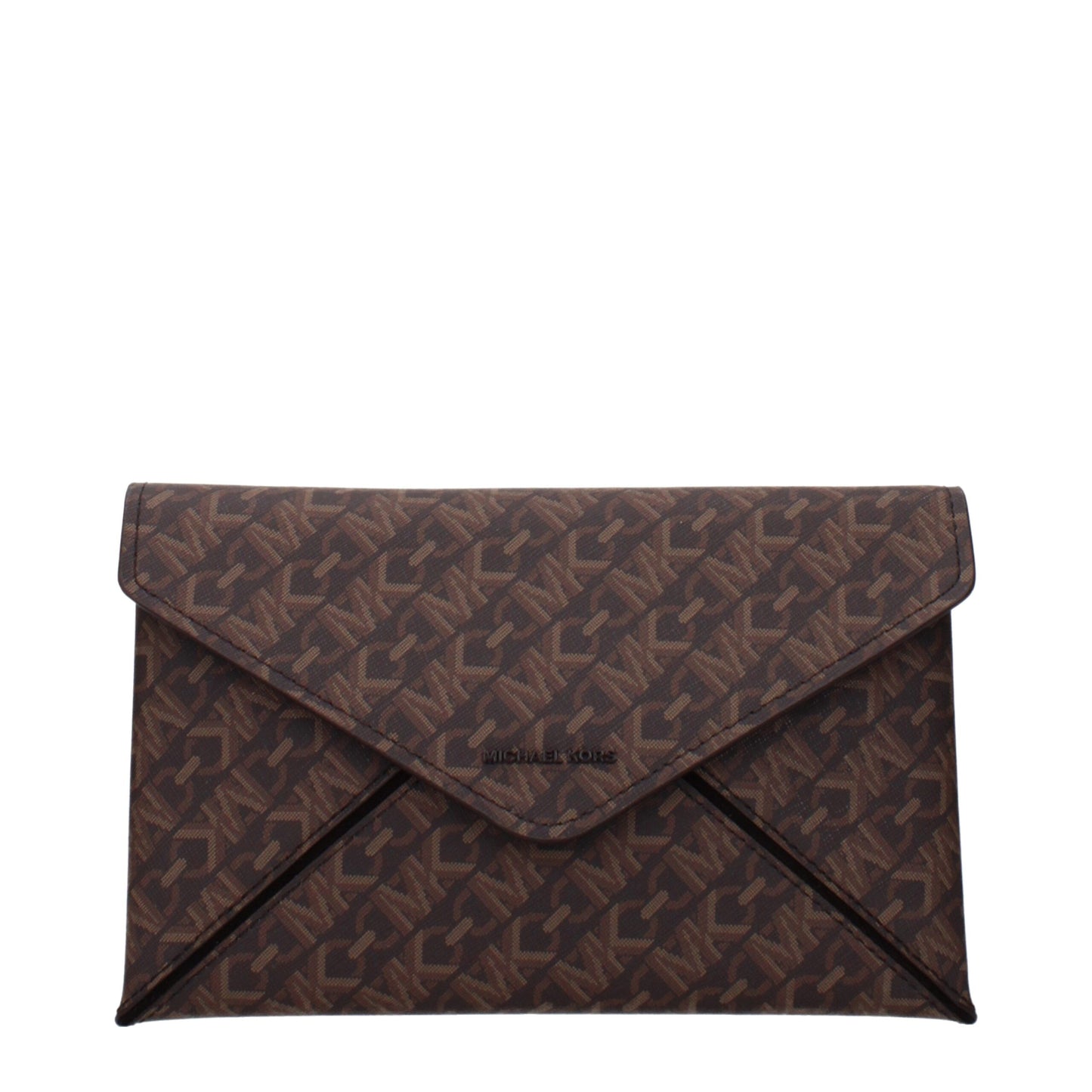 Brown Fabric Clutch Bag