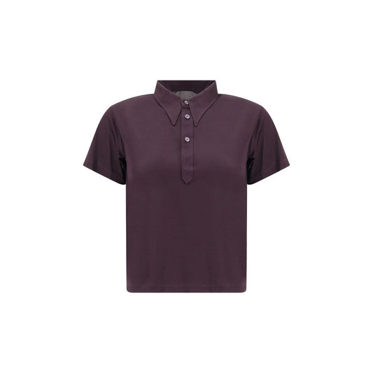 Purple Viscose Polo Shirt
