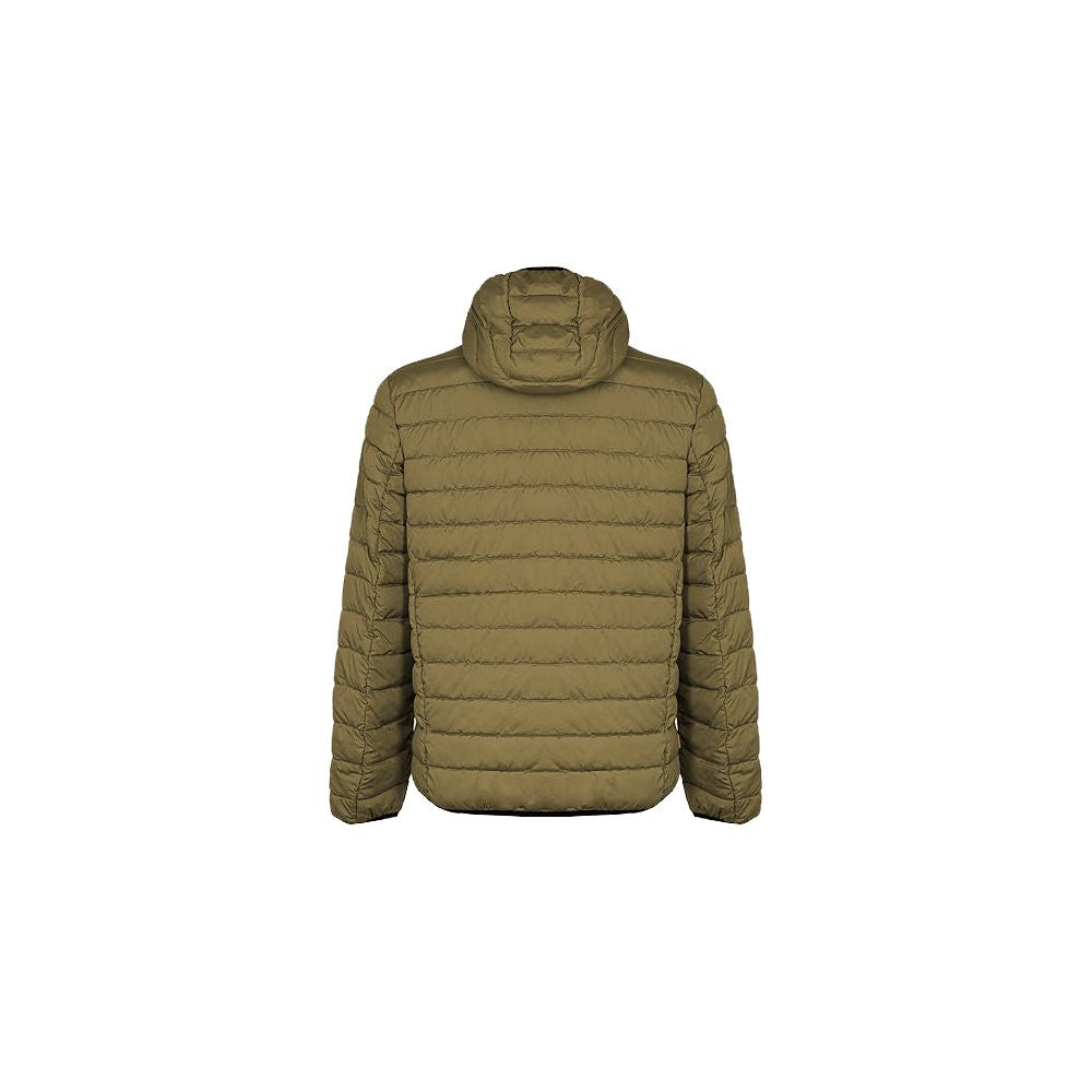Green Polyester Men's Quilted Jacket